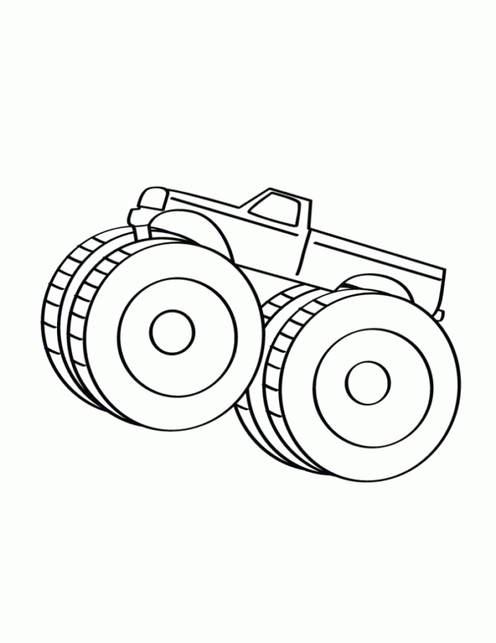 Desenho de monster truck para colorir - monster truck Desenho de monster truck - monster truck para colorir e imprimir grátis. Atividade infantil