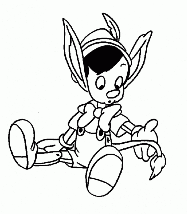 Desenho de pinóquio para colorir - pinóquio