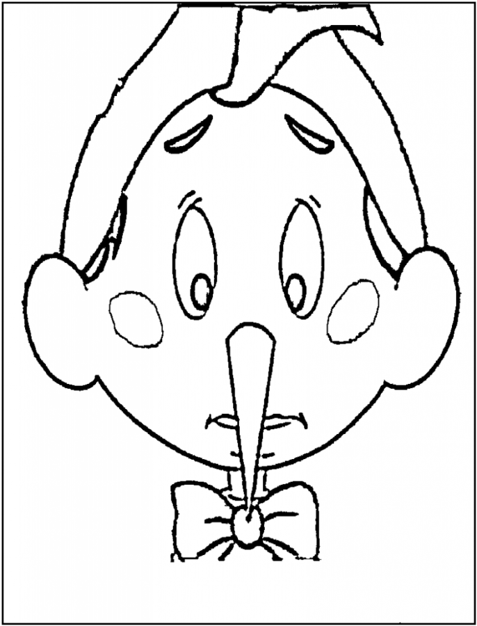 Desenho de pinóquio para colorir - pinóquio