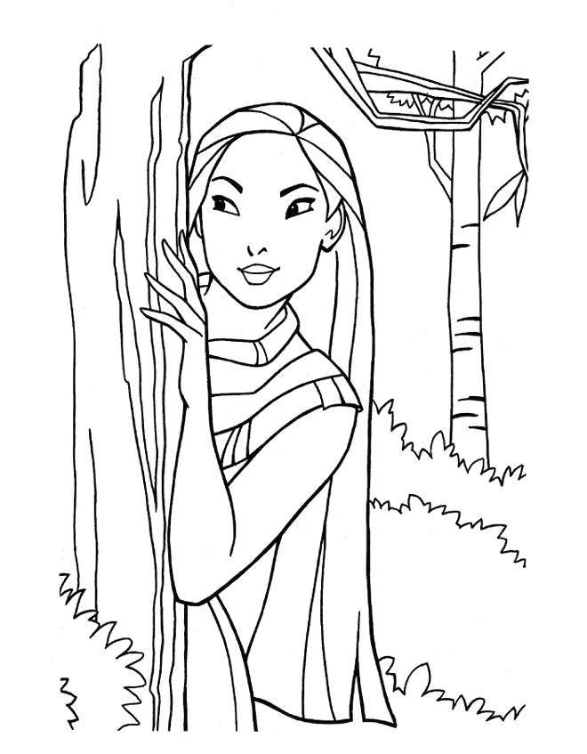 Desenho de pocahontas para colorir - pocahontas Desenho de pocahontas - pocahontas para colorir e imprimir grátis. Atividade infantil