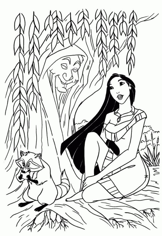 Desenho de pocahontas para colorir - pocahontas Desenho de pocahontas - pocahontas para colorir e imprimir grátis. Atividade infantil