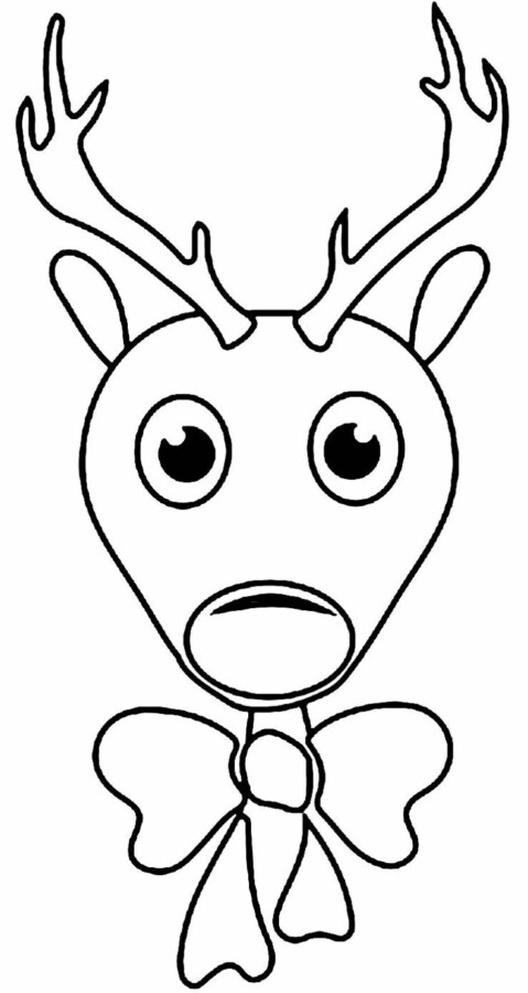 Desenho de renas para colorir - renas