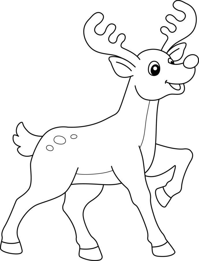 Desenho de renas para colorir - renas