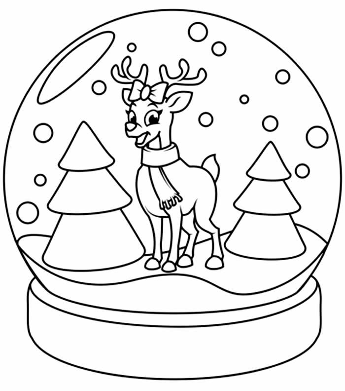 Desenho de renas para colorir - renas