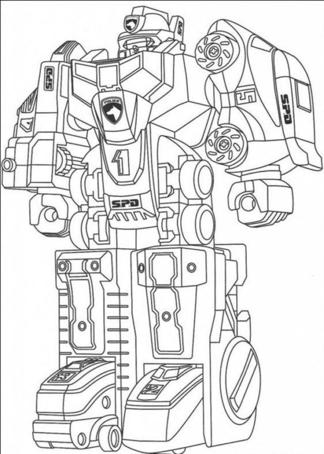 Desenho de robôs para colorir - robôs