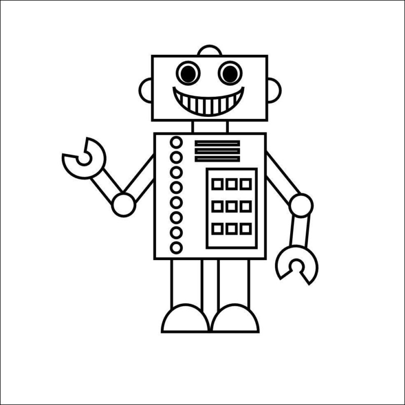 Desenho de robôs para colorir - robôs