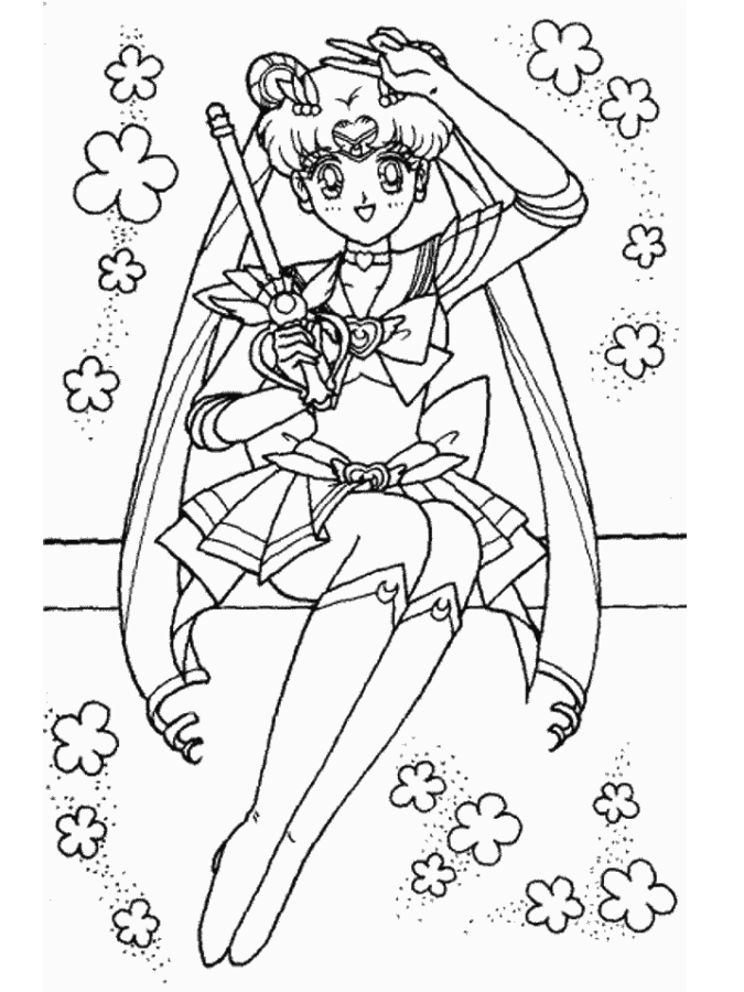 Desenho de sailor moon para colorir - sailor moon Desenho de sailor moon - sailor moon para colorir e imprimir grátis. Atividade infantil