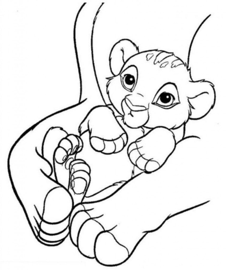 Desenho de simba para colorir - simba