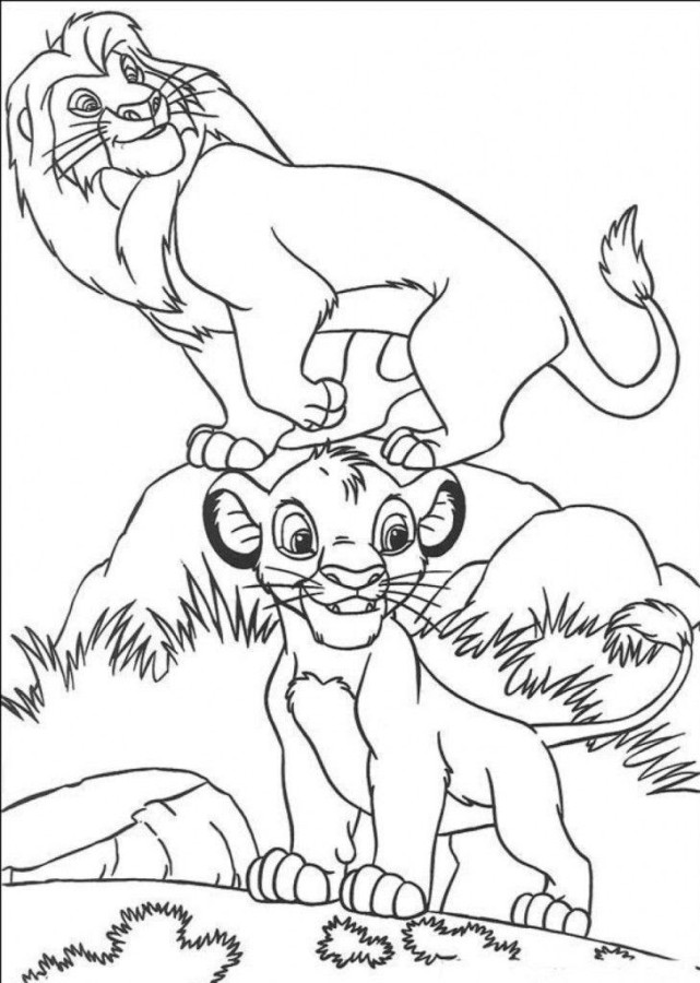 Desenho de simba para colorir - simba