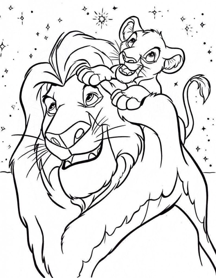 Desenho de simba para colorir - simba