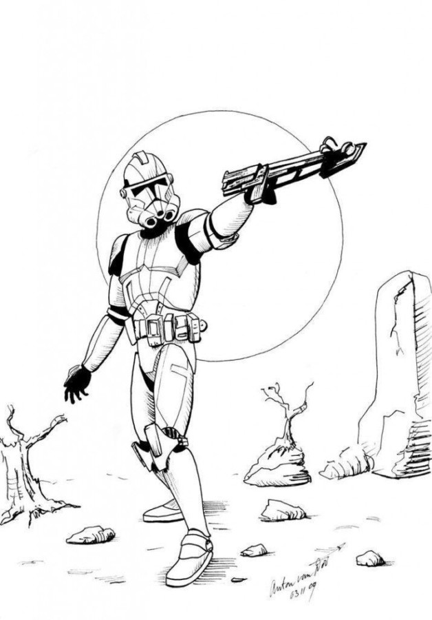Desenho de star wars para colorir - star wars