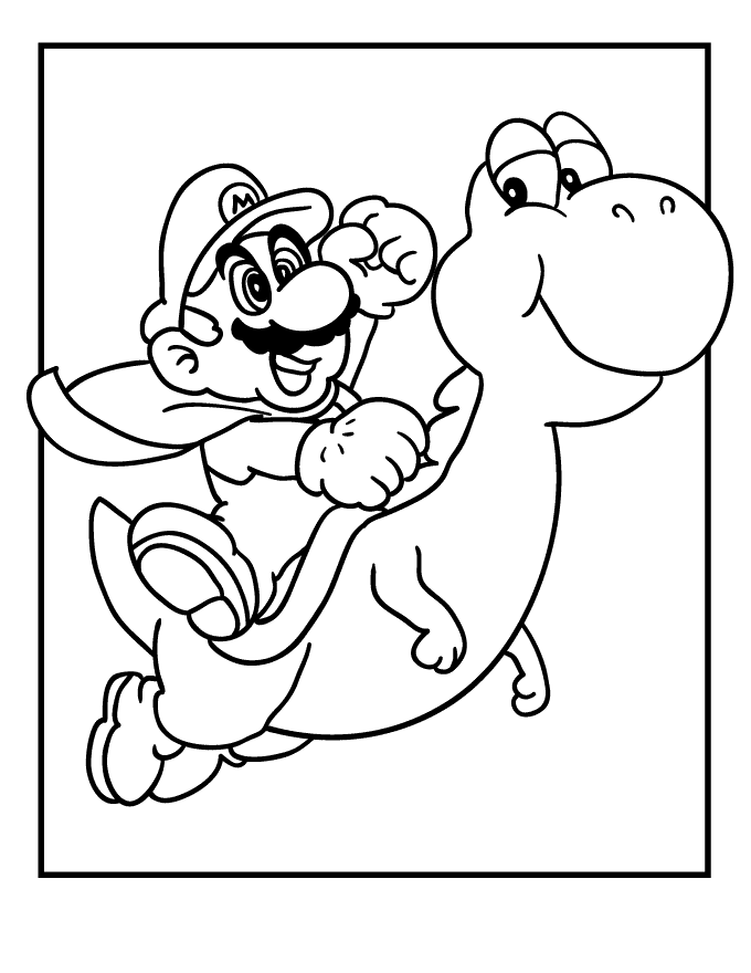 Desenho de mario para colorir - mario