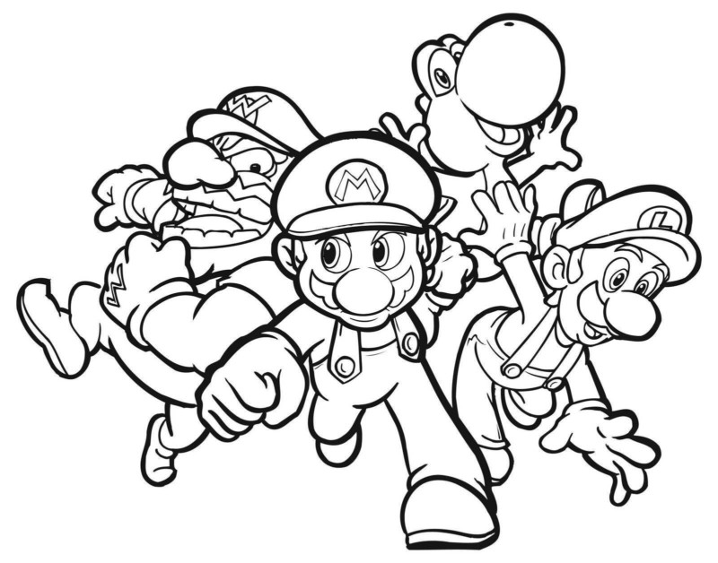 Desenho de mario para colorir - mario