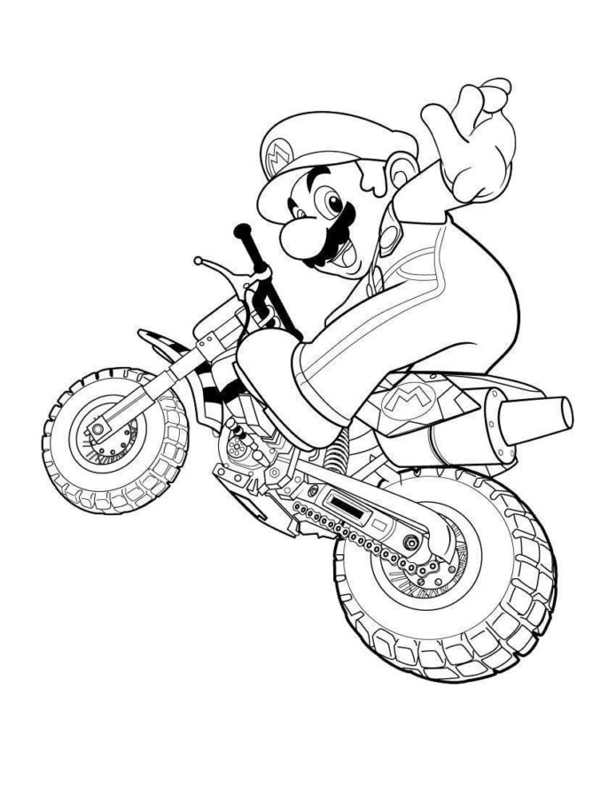 Desenho de mario para colorir - mario