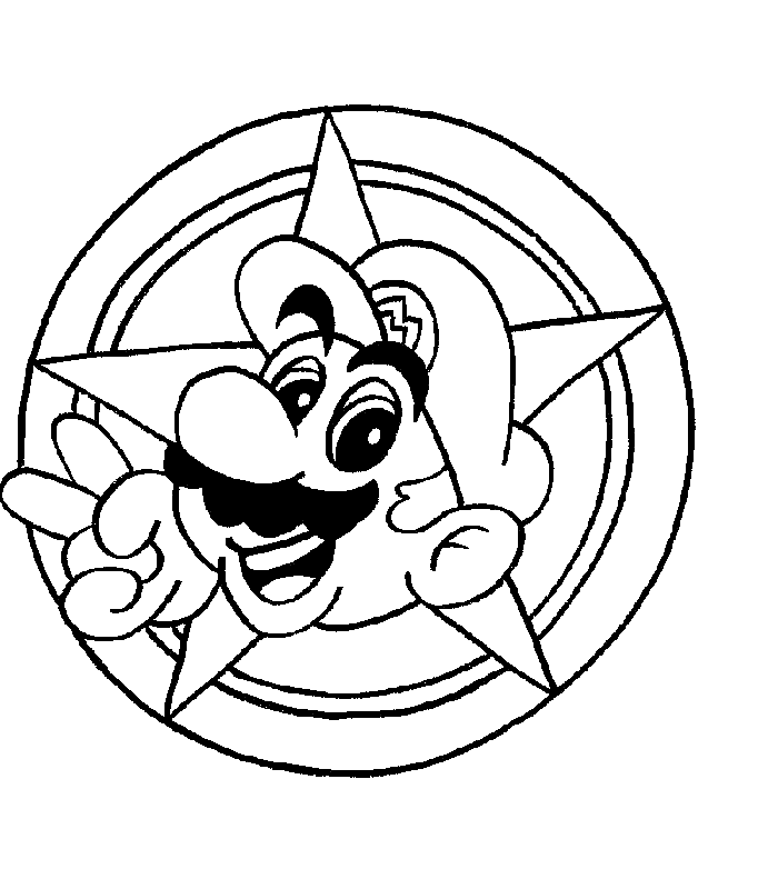 Desenho de mario para colorir - mario