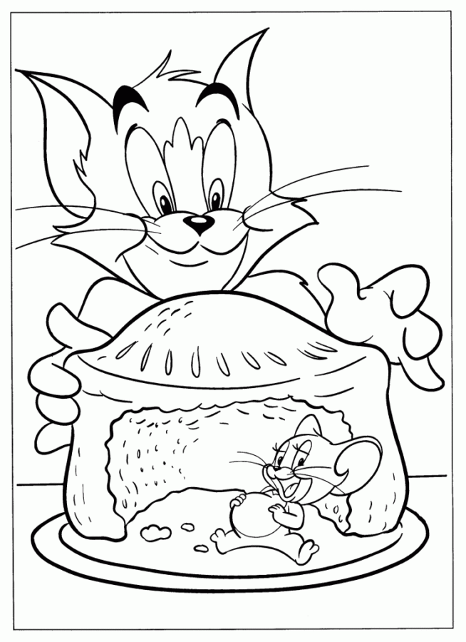 Desenho de tom e jerry para colorir - tom e jerry
