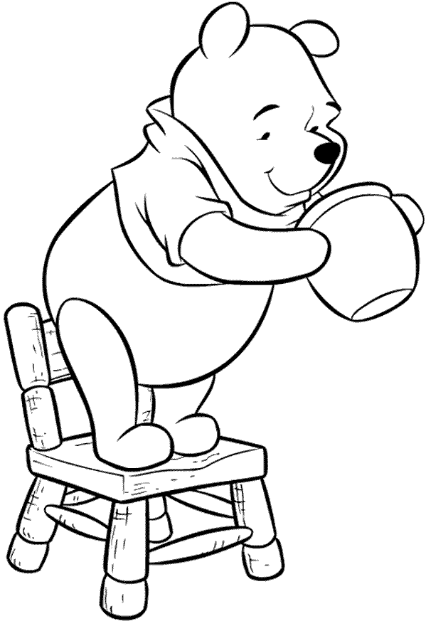 Desenho de ursinho pooh para colorir - ursinho pooh