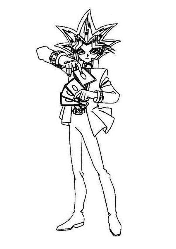 Desenho de Desenho para colorir Yugi do anime Yu-Gi-Oh para colorir - yu-gi-oh