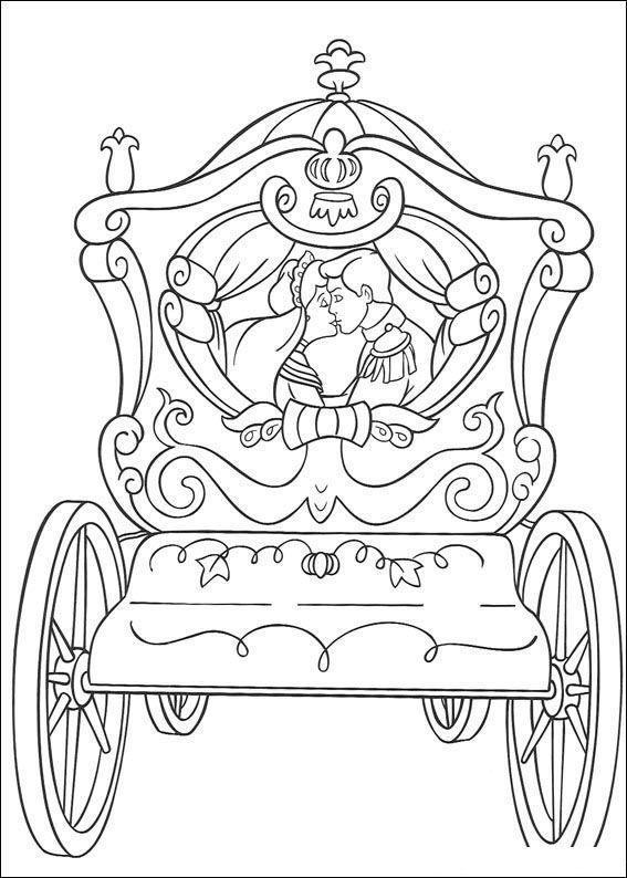 Desenho de cinderela para colorir - cinderela
