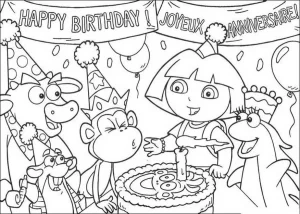 Desenho da Dora para colorir 6