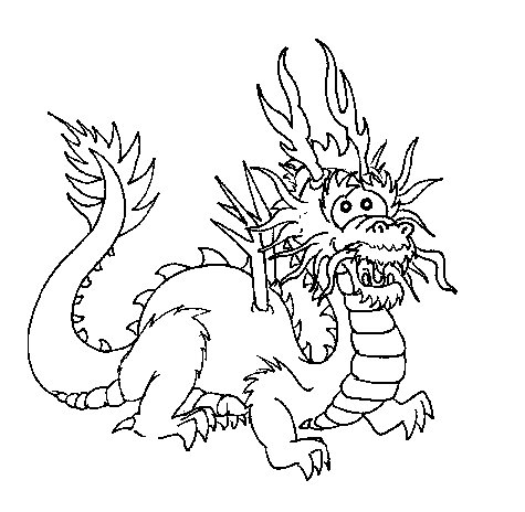 Desenho de dragões para colorir - dragões