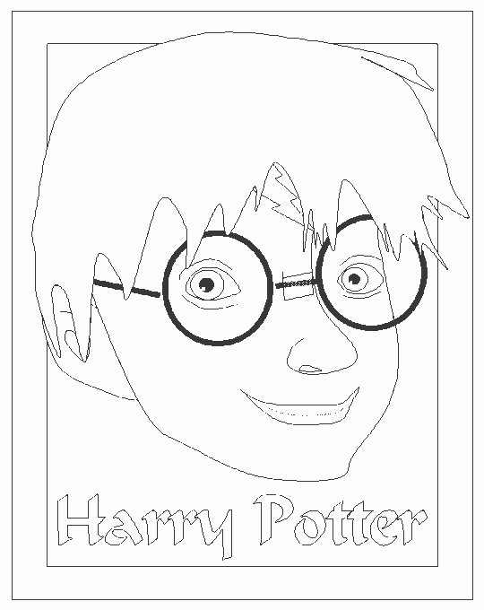 Desenho de harry potter para colorir - harry potter