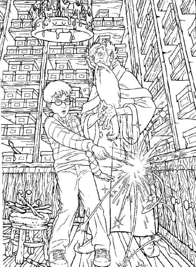 Desenho de harry potter para colorir - harry potter Desenho de harry potter - harry potter para colorir e imprimir grátis. Atividade infantil