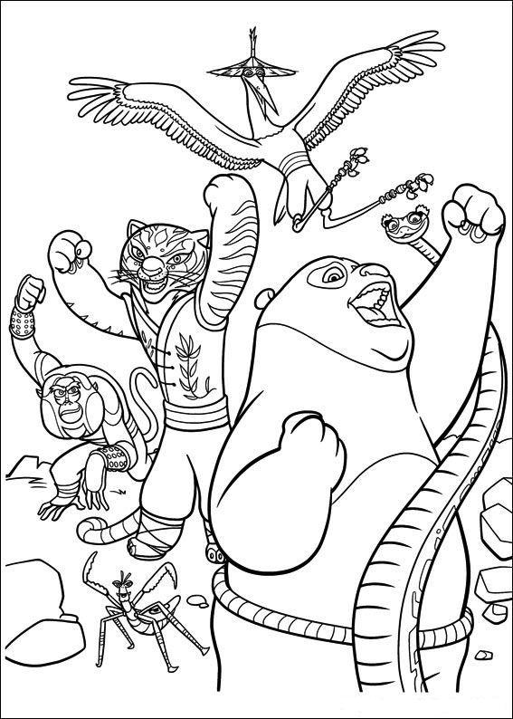 Desenho de kung fu panda para colorir - kung fu panda