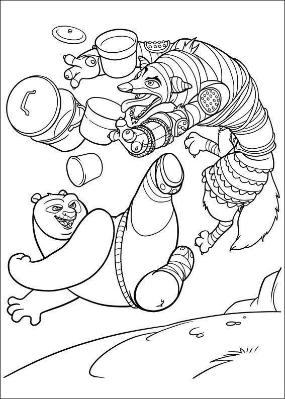 Desenho de kung fu panda para colorir - kung fu panda