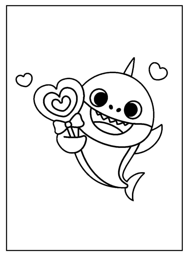 Desenho de baby shark para colorir - baby shark Desenho de baby shark - baby shark para colorir e imprimir grátis. Atividade infantil