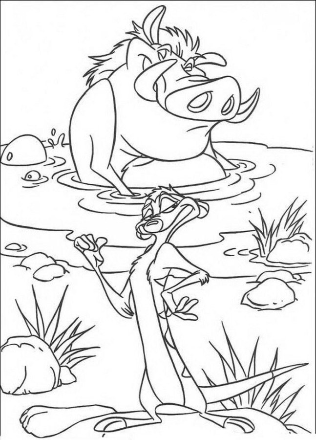 Desenho de rei leão para colorir - rei leão