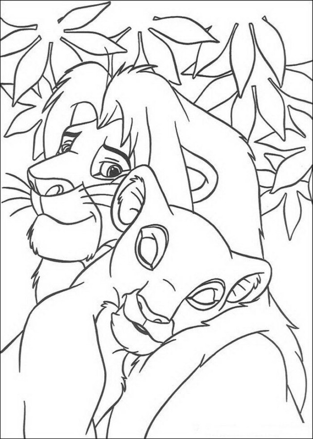 Desenho de rei leão para colorir - rei leão