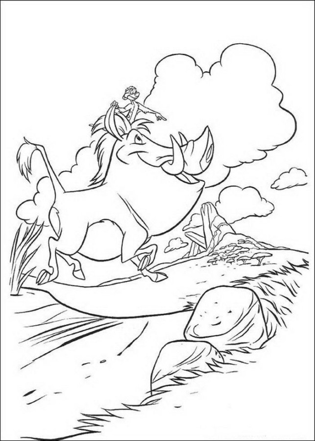 Desenho de rei leão para colorir - rei leão