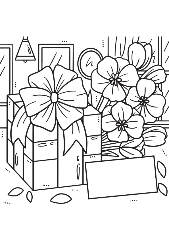 Desenho de dia das mães para colorir - dia das mães