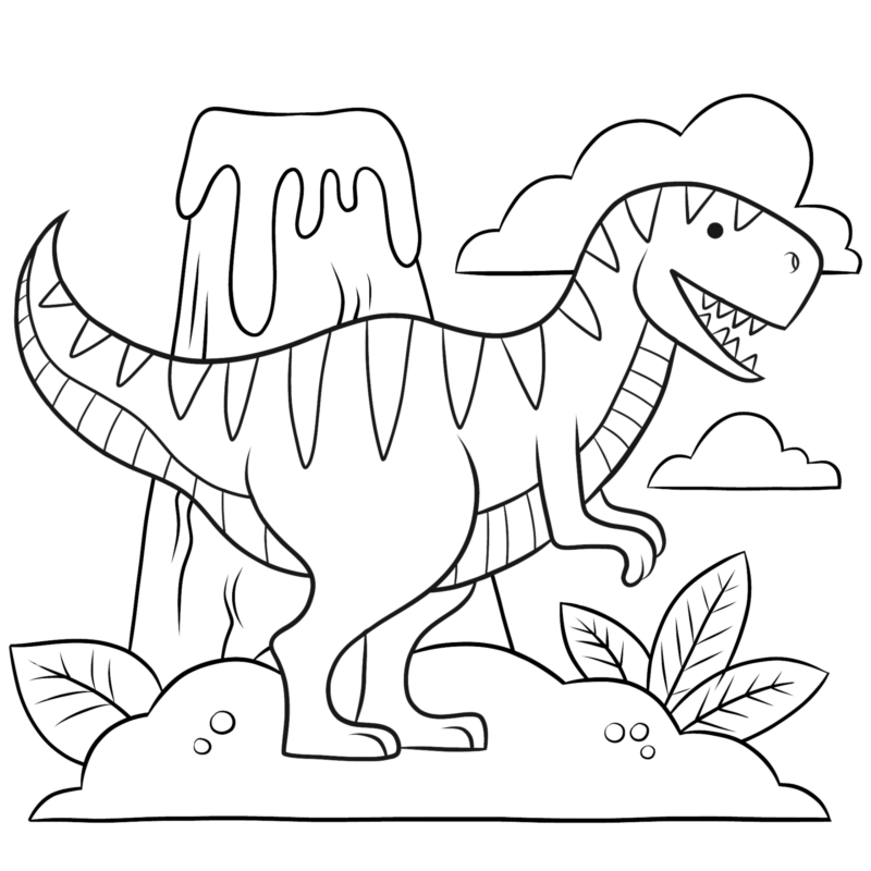 Desenho de dinossauros para colorir - dinossauros Desenho de dinossauros - dinossauros para colorir e imprimir grátis. Atividade infantil