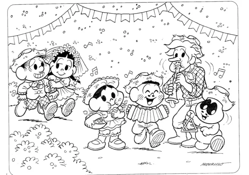 Desenho de Festa Junina para colorir 15