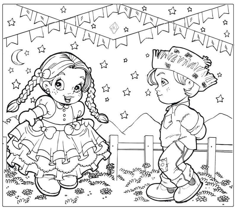 Desenho de festa junina para colorir - festa junina Desenho de festa junina - festa junina para colorir e imprimir grátis. Atividade infantil