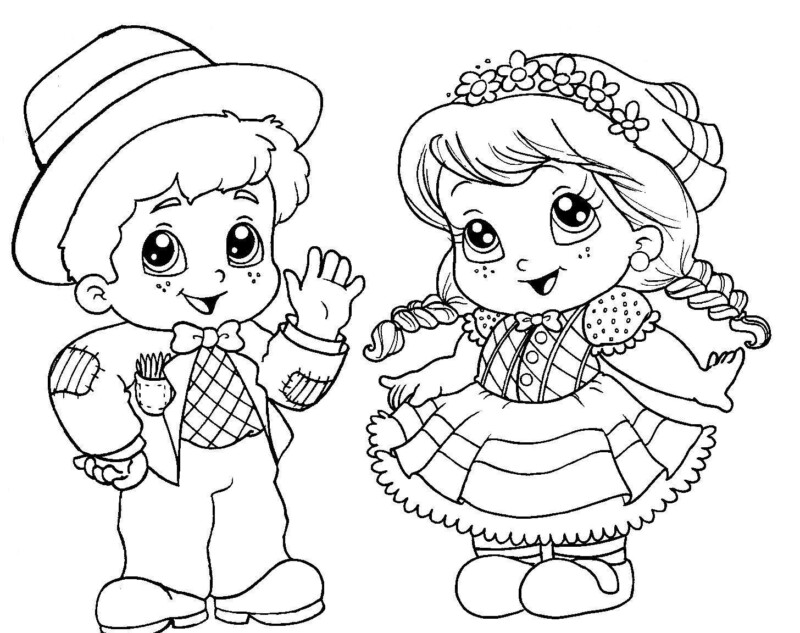 Desenho de festa junina para colorir - festa junina