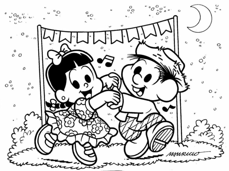 Desenho de festa junina para colorir - festa junina
