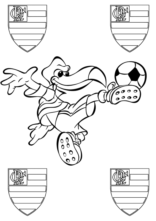 Desenho de flamengo para colorir - flamengo
