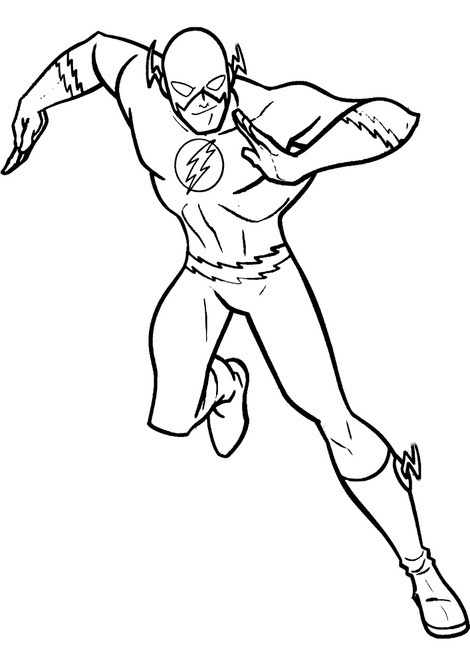 Desenho de flash para colorir - flash