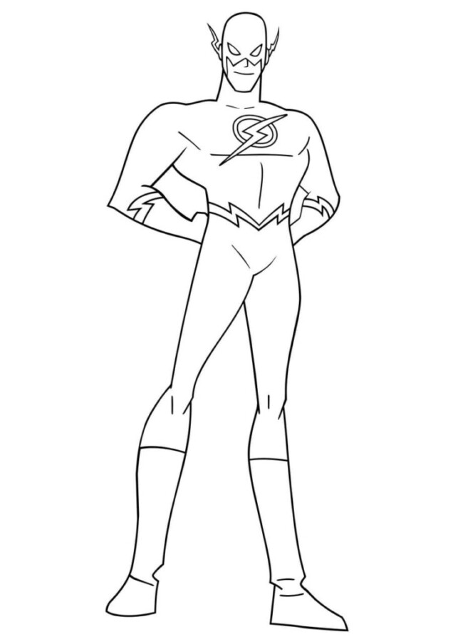 Desenho de flash para colorir - flash