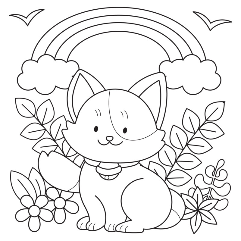 Desenho de gatos para colorir - gatos