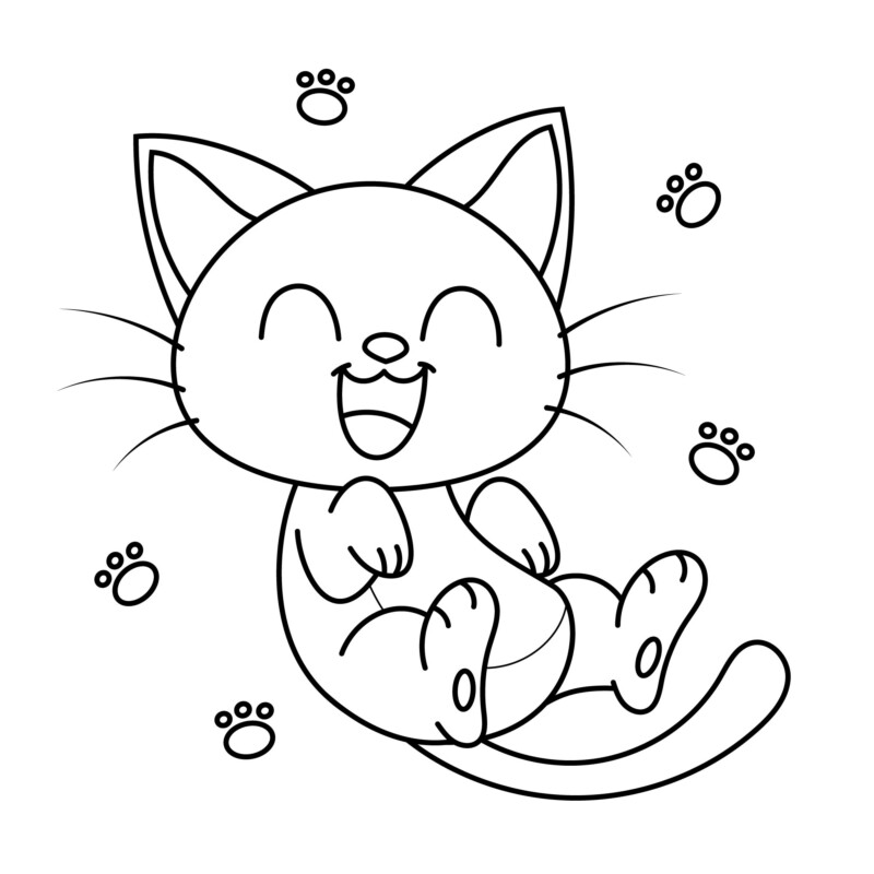 Desenho de gatos para colorir - gatos