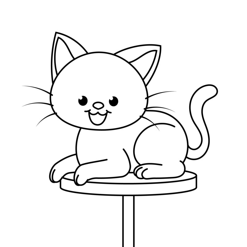 Desenho de gatos para colorir - gatos