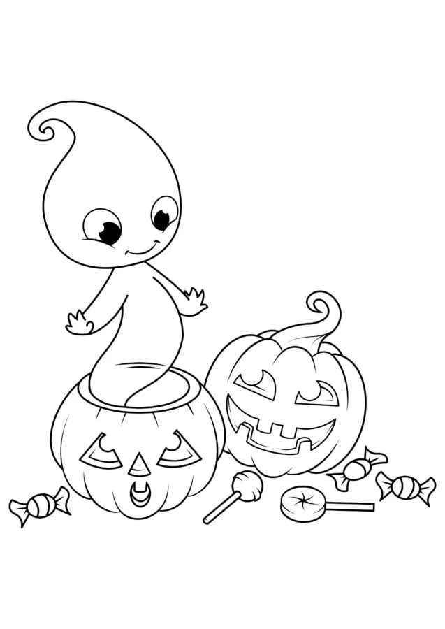Desenho de halloween para colorir - halloween