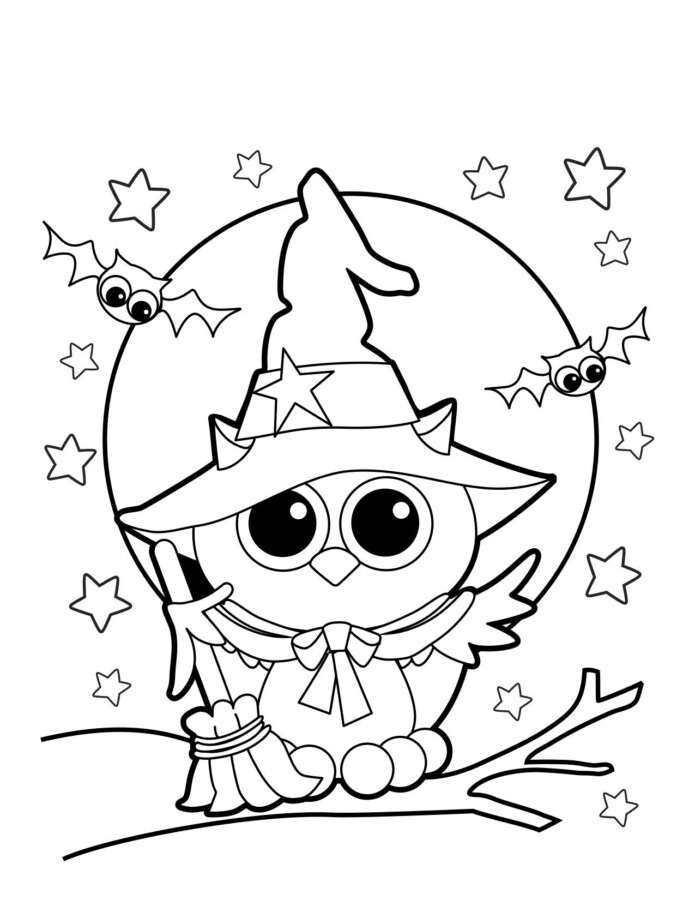 Desenho de halloween para colorir - halloween