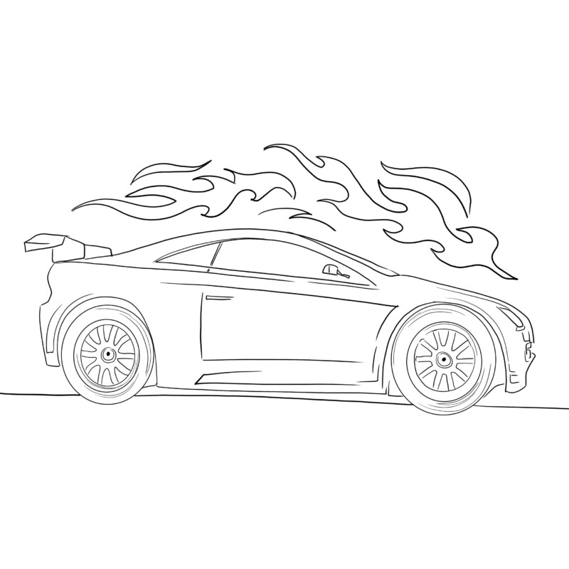 Desenho de hot wheels para colorir - hot wheels