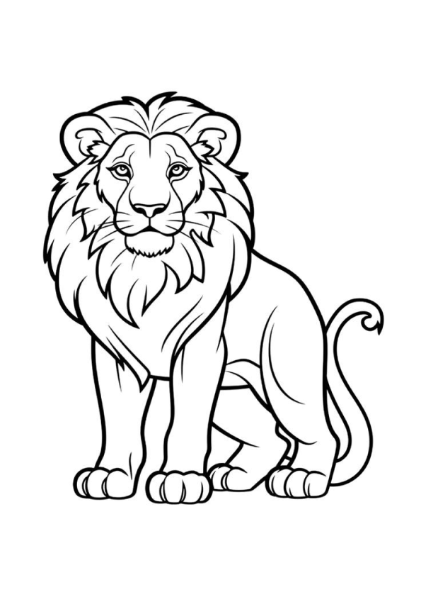 Desenho de leões para colorir - leões