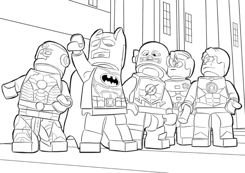 Desenho de Lego para colorir 8